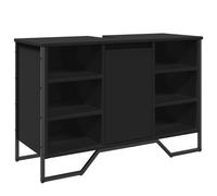(black) vidaXL Bathroom Sink Cabinet Storage Vanity Unit Grey Sonoma Engineered Wood