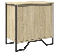 vidaXL Bathroom Sink Cabinet Grey Sonoma 60x35x60 cm Engineered Wood