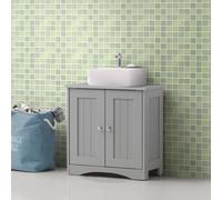 Bathroom Sink Cabinet Under Basin Unit Cupboard Storage Furniture Grey
