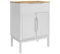 Bathroom Sink Cabinet with Shelf FLORO Solid pine wood cabinet Modern vidaXL