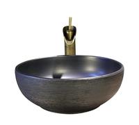 Bathroom Sink Countertop Ceramic Art Basin Bathroom Above Counter Round Wash Retro Home Sink Counter Basin
