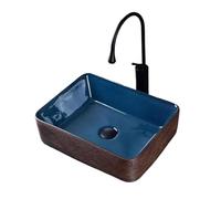 Bathroom Sink Countertop Home Countertop Basin Creative Retro Wash Bathroom Artistic Square Single Counter Basin