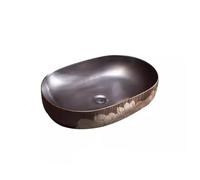 Bathroom Sink Countertop Retro Countertop Wash Basin Small Size Home Balcony Bathroom Round Single Counter Basin