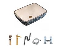 Bathroom Sink Countertop Retro Countertop Washbasin Art Hotel Basin Ceramic Balcony Bathroom Counter Basin