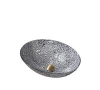 Bathroom Sink Countertop Silver Glass Basin Sink Bathroom Vessel Sinks Home Oval Wash Galvanized Tempered Counter Basin