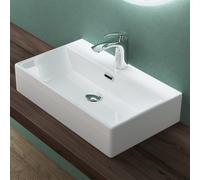Bathroom Sink Countertop Wash Basin Ceramic Wall Mounted Rectangle Sink