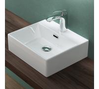 Bathroom Sink Countertop Wash Basin Ceramic Wall Mounted Rectangle Sink