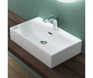 Bathroom Sink Countertop Wash Basin Ceramic Wall Mounted Rectangle Sink