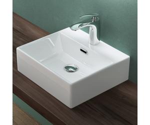 Bathroom Sink Countertop Wash Basin Ceramic Wall Mounted Rectangle Sink