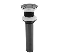 Bathroom Sink Drain Without Overflow, Push Type Lavatory Drain Stopper, Vessel Sink Drain with Leakproof One - Piece Body, Brass and Stainless Steel Construction for 41-50mm Basi