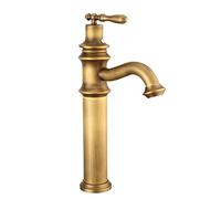Bathroom Sink Faucet, Antique Single Handle Mixer Tap for Hot & Cold Water, One Hole Design, Ideal for Stylish Home Decor