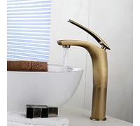 Bathroom Sink Faucet, Bathroom Faucet Brass Basin Faucets Tap Tall Bamboo Hot Cold Water with Two Pipes Kitchen Outdoor Garden Taps B-1534