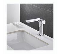Bathroom Sink Faucet Brass Single Handle Basin Mixer Tap Deck Mounted Vanity Faucet for Bathroom, Chrome Finish, Easy Control and Durable Design