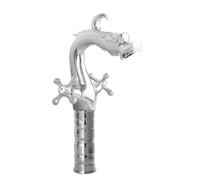 Bathroom Sink Faucet, Double Handle Brass Faucet, High Arch Design for Retro Decor, Classic Style Water Tap