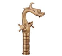 Bathroom Sink Faucet, Double Handle Brass Faucet, High Arch Design for Retro Decor, Classic Style Water Tap