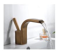 Bathroom Sink Faucet Hot & Cold Water Mixer Deck-Mounted Single Hole Bathtub Faucet Easy Installation for Modern Bathroom Decor (Antique Bronze)