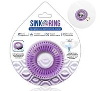 Bathroom Sink Hair Catcher for Pop-Up Drain - SinkRing 1.57" Precision Strainer for Bathroom Sink Drains | Clog-Free Hair Trap for Contacts, Earrings, Jewelry | No Suction or Screws - Violet