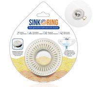 SINKRING The Ultimate Bathroom Sink Drain Protector Hair Catcher/Strainer/Snare (White)