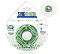 Bathroom Sink Hair Catcher for Pop-Up Drain - SinkRing 1.57" Precision Strainer for Bathroom Sink Drains | Clog-Free Hair Trap for Contacts, Earrings, Jewelry | No Suction or Screws - Sage Green