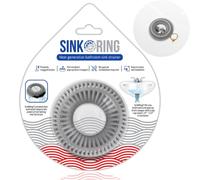 SINKRING The Ultimate Bathroom Sink Drain Protector Hair Catcher/Strainer/Snare (Gray)