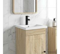 Bathroom Sink Matte Black Metal 42x40x16.5cm Compact Heat-Resistant Basin w/ Tap