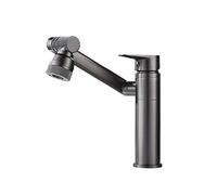 Bathroom Sink Mixer Tap,Gray,Single Lever Tall Counter Sink Faucets,Bathroom Sink Taps Mixers,Multi-Directional-Gray D