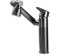Bathroom Sink Mixer Tap,Single Lever Tall Counter Sink Faucets,Single-Lever Basin Mixer Tap,Multi-Directional Rotation,Mixed Hot and Cold Water,Brass Faucet-B