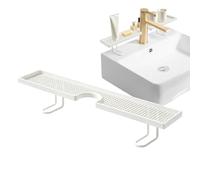 Bathroom Sink Organizer, Hanging Containers Without Drilling Easy Drainage | Bathroom Shelf for Countertop | Worktop, Home, Dressing Room, Wardrobe, Desk, Bedroom, White, Please refer to the