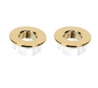 Bathroom Sink Overflow Ring Covers 2pcs Golden Copper