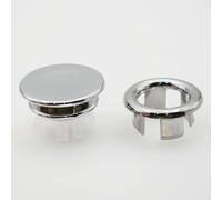 Bathroom Sink Overflow Ring Set Chrome Plated Basin Drain Hole Cover Insert Decorative Trim Ring ABS Material Plumbing Accessories Easy Install Design Modern Look 8 Piece Pack Silver