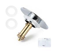 Bathroom Sink Plug Replacement Brass Waste Plug Sink Drain Plug Pop up Bath Plugfor Wash Basin Faucet Vessel Vanity Sink 66mm Cap