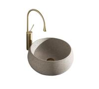 Bathroom Sink Retro Simple Round Above Counter Basin Household wash Ceramic Bathroom Sink Balcony Toilet Countertop Basin