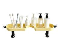 Bathroom Sink Shelf | U Shaped Draining and Drying Rack - With Hook, Stainless And Waterproof Bathroom Faucet Organizer,For Cosmetics Sponge Jewelry Cotton Swab Hotel Restaurant Shower Dormitory