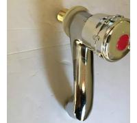 Bathroom Sink Tap Cold Water Only Single Lever Basin Mixer Iron Construction Scratch Resistant for Cloakroom Laundry 14x12cm