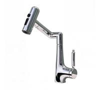 Bathroom Sink Tap Single Lever Mixer with 4 Spray Modes, Height Adjustable 360° Swivel Function for Mono Basin, Easy Installation