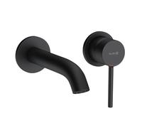 BOZZ Concealed 2-hole wall-mounted basin mixer, Matt black (382443976)