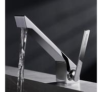 Bathroom Sink Taps Basin Mixer Tap Waterfall Chrome Bathroom Faucets Mixer Single Lever Bathroom Single Handle 1 Hole