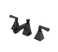 Bathroom Sink Taps Basin Mixer Tap with Pop Up Waste Black Double Lever with Pop Up Waste Lever 3 Hole Deck Mounted Basin Taps