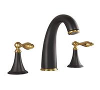 bathroom sink taps retro black gold, three-hole basin taps mixers bathroom sink tap, brass bathroom vanity faucet basin mixer tap faucet, 2-handle basin tap mixer
