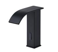 Bathroom Sink Taps Sensor Taps for Wash Basin Waterfall Hot and Cold | Bathroom Faucets Infrared Basin Tap Brass Battery Powered,Black,Low
