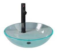 Bathroom Sink Wash Basin Sink Unit Countertop Basin Tempered Glass vidaXL