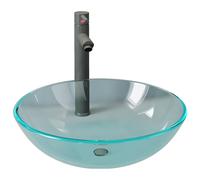 Bathroom Sink Wash Basin Sink Unit Countertop Basin Tempered Glass vidaXL