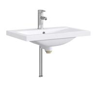 vidaXL Bathroom Wash Basin Chrome 81 x 40 x 17.5 cm Metal