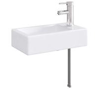 vidaXL Bathroom Wash Basin Chrome 45.5 x 25.5 x 13 cm Metal