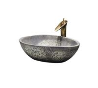 Bathroom Sinks 51 * 38 * 15cm Above Counter Porcelain Vessel Sink Ceramic Bathroom with Faucet and Drain Set