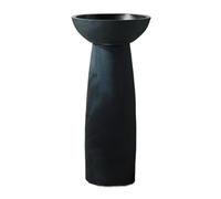 Bathroom Sinks Pedestal Basin, Ceramic Bathroom Sink with Round Bowl Space Saving(E)