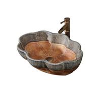 Bathroom Sinks Retro Bathroom Sink Ceramic Lavatory Above Counter Art Basin Vanity, 57 * 40 * 15cm