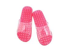 Bathroom slippers for men and women, non-slip, hollow, leaking, acupoint age, soft-soled crystal slippers for home use