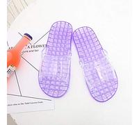 Bathroom slippers for men and women, non-slip, hollow, leaking, acupoint age, soft-soled crystal slippers for home use