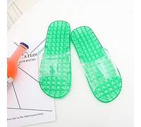 Bathroom slippers for men and women, non-slip, hollow, leaking, acupoint age, soft-soled crystal slippers for home use